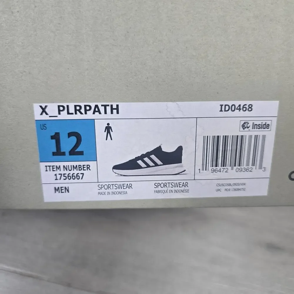 Size 12- adidas X_PLRPATH Black White